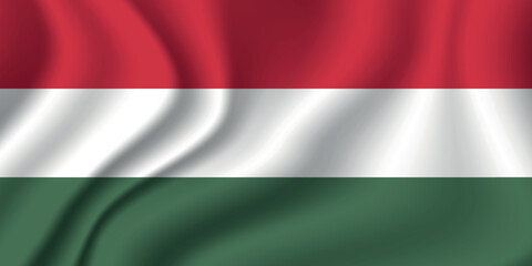 Flag of Hungary. Hungarian national symbol in official colors. Template icon. Abstract vector background