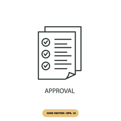 approval icons  symbol vector elements for infographic web