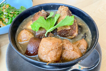 Egg and Pork in Sweet Brown Sauce