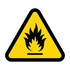 highly flammable sign, danger and caution sign, vector illustration 