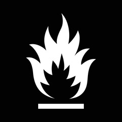 highly flammable sign, danger and caution sign, vector illustration 