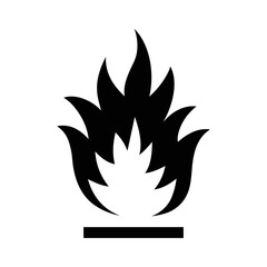 highly flammable sign, danger and caution sign, vector illustration 