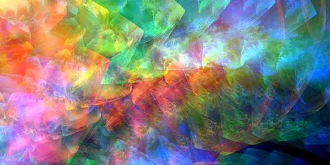 Fotobehang Mix van kleuren Grafisch element fractal achtergrond voor print en web