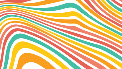 acid wave rainbow line backgrounds in 1970s 1960s hippie style. y2k wallpaper patterns retro vintage 70s 60s groove. psychedelic poster background collection. vector design illustration