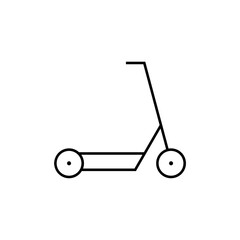 Electric scooter silhouette icon isolated on white background