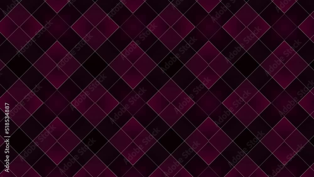 Poster pink dark rectangular tile ornamental mosaic animation. abstract geometric background texture slide 