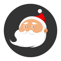 Santa Claus avatar. Vector illustration.