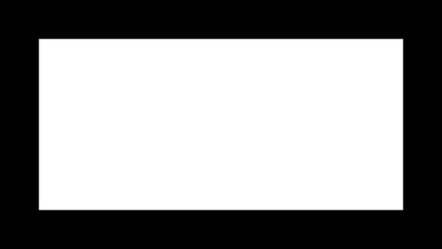 Black and White drawing rectangles closing in animation motion