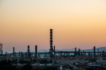 petrochemical industry in a refinery in Tarragona in Spain