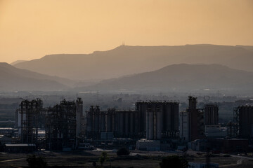 petrochemical industry in a refinery in Tarragona in Spain