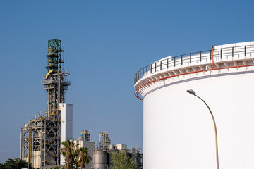 petrochemical industry in a refinery in Tarragona in Spain