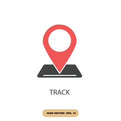 track icons  symbol vector elements for infographic web