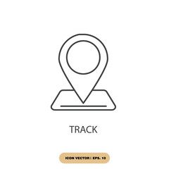 track icons  symbol vector elements for infographic web