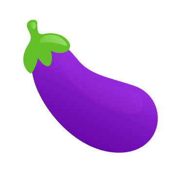 Peach cartoon emoji icon eggplant emoticon Vector Image