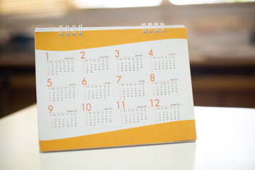 Blurred calendar  in planning concept.