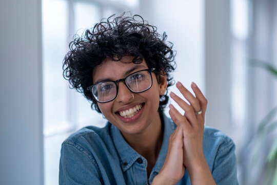 Portrait of smiling young woman