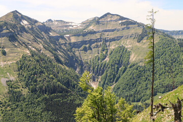Majestätische Gipfel im Salzkammergut; Pitschenberg (1720m) und Osterhorn (1746m) vom Wieslerhorn...