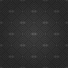 Seamless dark geometric background for your designs. Modern vector ornament. Geometric abstract pattern