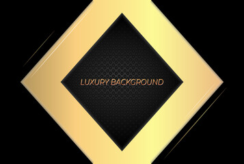 Elegant Luxury Geometric Golden Black Background