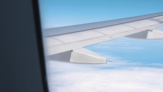 View out of a plane window 