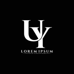 Letter UY luxury logo design vector