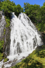 Waterfall of Oshinkoshin in summer