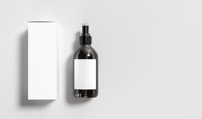 Spray bottle mock up isolated on white background. 3D illustration