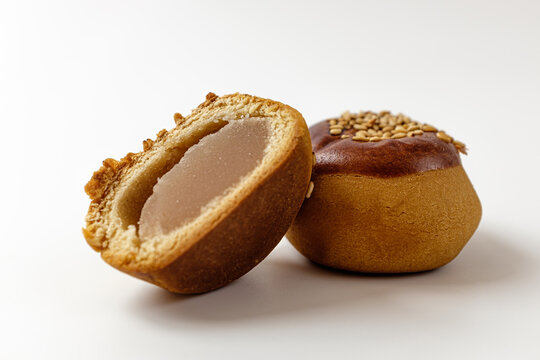 chestnut manju on a white background