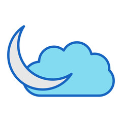 Cloud And Moon Icon