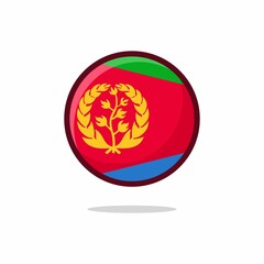 Eritrea Flag Icon. Eritrea Flag flat style isolated on a white background - stock vector.
