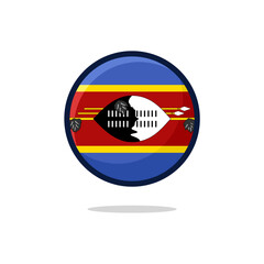 Eswatini Flag Icon. Eswatini Flag flat style isolated on a white background - stock vector.