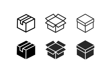Box icon set. box vector icon, package, parcel