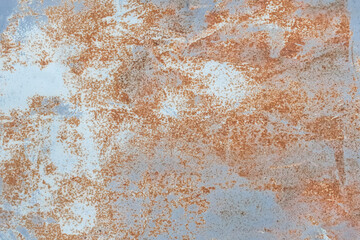 Rusty scratched peeling outdated metallic texture steel weathered color background grunge pattern obsolete rust