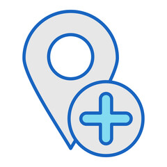 Fototapeta premium Hospital Location Icon