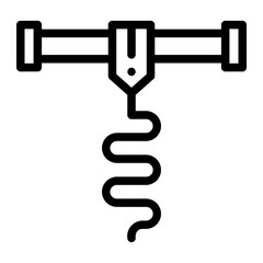 corkscrew line icon