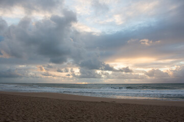 beautiful and peaceful sunrise on the beach