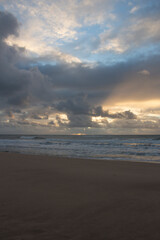 Peaceful sunrise as a storm approaches
