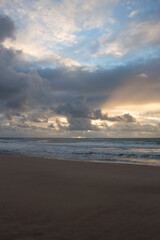 Peaceful sunrise as a storm approaches