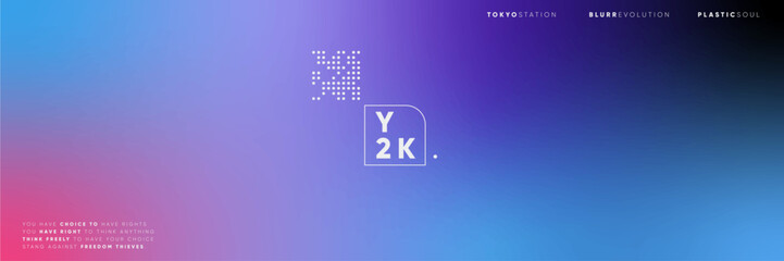 Smooth blurred gradient background. Vector mesh dynamic graphic design for poster, cover, web template. Aesthetic y2k color pattern for technology, space or science abstract promo art. Blue and dark.