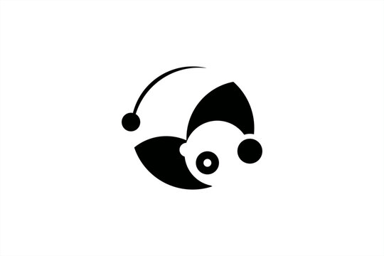 curled up round panda logo