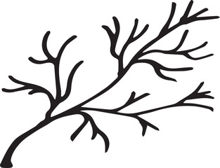 Hand drawn tree branch illustration