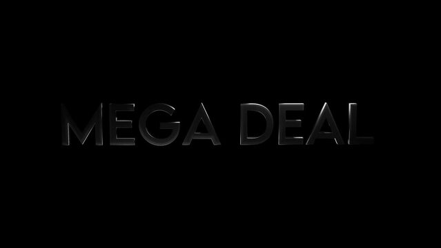 Mega Deal Word Animation Video in 4K with Dynamic Lighting
