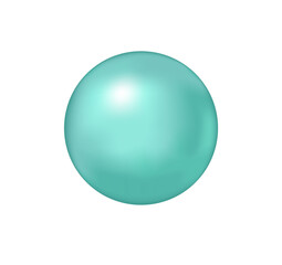 green pearl isolated on white