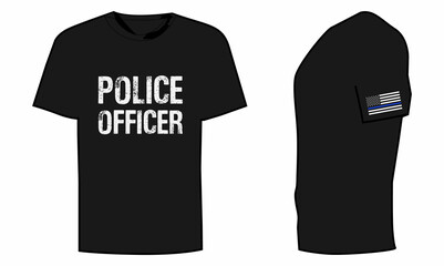 American Flag Police Officer Design