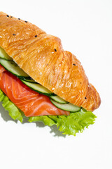 Croissant with salmon