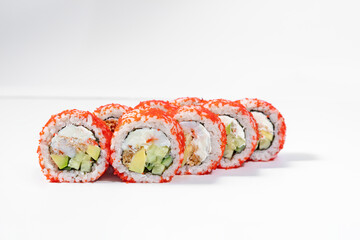 Sushi roll Ebi tempura with shrimp.