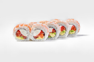 Sushi tiger dragon with shrimp