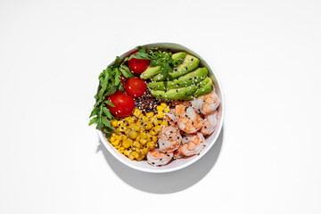 Bowl with shrimp