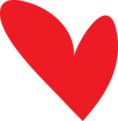 Heart symbols isolated on a white background Red hand drawn icons for love, wedding, Valentine's day or other romantic design. 
