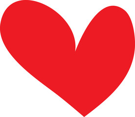 Heart symbols isolated on a white background Red hand drawn icons for love, wedding, Valentine's day or other romantic design. 